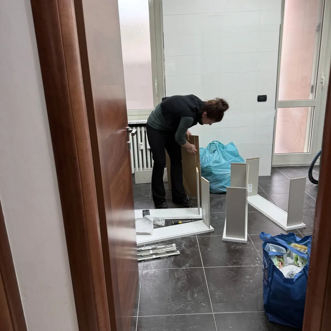 Lavori di preparazione degli spazi per l’accoglienza